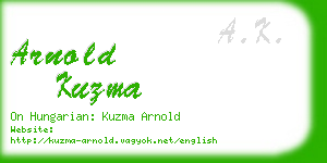 arnold kuzma business card